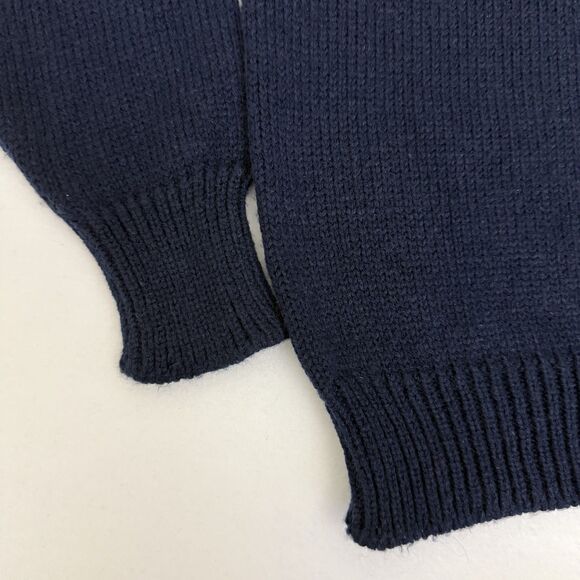 Vintage MacGregor 80s Ski Sweater Navy Skier Intarsia Knit Après Ski Retro - Picture 4 of 10